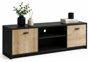 Comoda TV Sanne, negru/maro, PAL, 136x52x39 cm