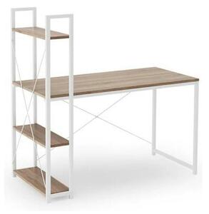 Birou NARVIK B1, alb/stejar sonoma, 120x64x120 cm