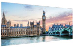 Tablou - Londra în culori pastelate (120x50 cm)