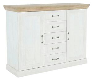 Comoda ROYAL K2D, PAL, pin nordic/stejar sălbatic, 127x46X98 cm
