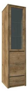 Vitrina MONTANA W1D, stejar lefkas inchis, PAL laminat/canturi PVC/sti