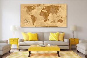 Tablou harta rustică a lumii