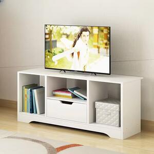 Dulap TV, depozitare multifuncțional, RT09, 90 x 30 x 41 cm, alb