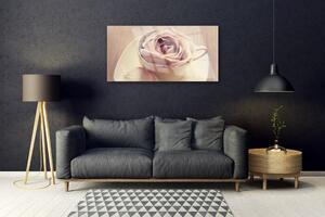 Tablou pe sticla Cupa Rose Art White Bej