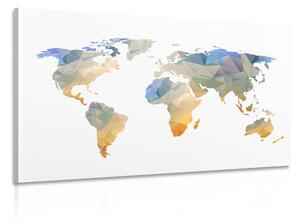 Tablou harta poligonală a lumii