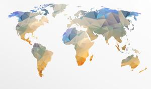 Tablou harta poligonală a lumii