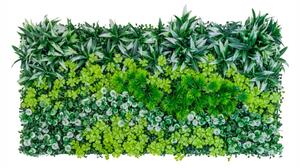 Panou din plante artificiale, cu gazon, Naimeed D5914, Verde-Alb, 1000x500mm