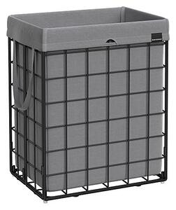 Cos pentru rufe, Songmics, LCB190G01, Gri, 90L