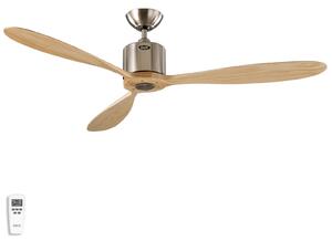 Ventilator de tavan AEROPLAN ECO, crom/pin, Ø 132 cm - CasaFan CasaFan, AEROPLAN ECO, Lemn, Camera de zi, Lemn, Modern