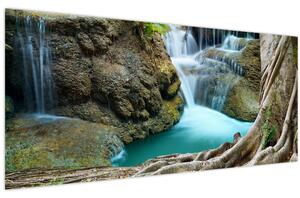 Tablou - Râu cu cascade (120x50 cm)