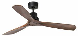 Ventilator de tavan Lantau, Ø 132 cm, telecomandă, nuc/negru FARO BARCELONA, Lantau, Lemn, Camera de zi, Lemn, Modern