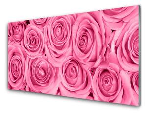 Panou sticla bucatarie Trandafiri roz Floral