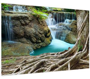 Tablou - Râu cu cascade (90x60 cm)