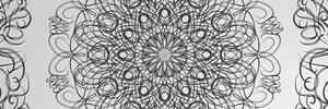 Tablou Mandala florală abstractă în design alb-negru
