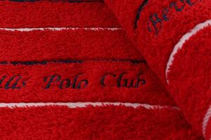 Set 2 prosoape de maini 407, Beverly Hills Polo Club, 50x90 cm, bumbac, rosu