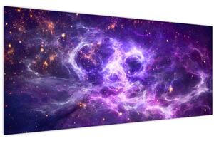 Tablou - Universul violet (120x50 cm)