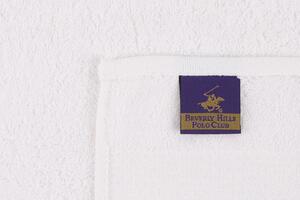 Set 4 prosoape de baie 401, Beverly Hills Polo Club, 70x140 cm, bumbac, alb
