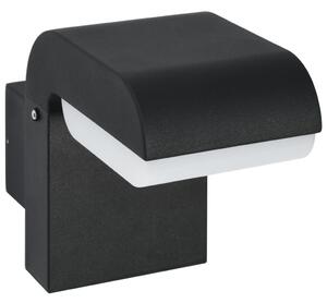 Lampă de perete cu LED de exterior, negru, 9 W, oval