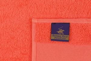 Set 4 prosoape de baie 801, Beverly Hills Polo Club, 70x140 cm, bumbac,rosu