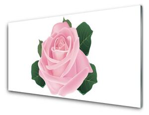Panou sticla bucatarie Rose Floral Roz Verde