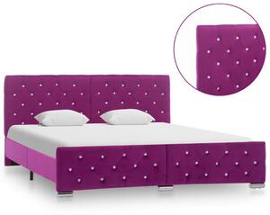 Cadru de pat, violet, 160 x 200 cm, catifea