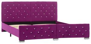 Cadru de pat, violet, 160 x 200 cm, catifea