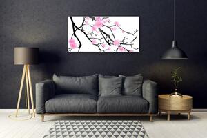 Tablouri acrilice Ramuri Flori Art Brown roz