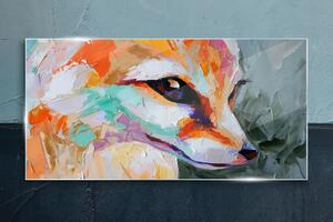 Tablou sticla Abstracție Fox Animal