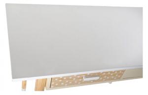 Birou, DKD Home Décor, 110 x 58 x 79 cm, lemn de paulownia, alb/bej