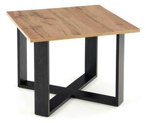 Masuta cafea Cross, stejar wotan/negru, PAL furniruit, 67x67x50 cm