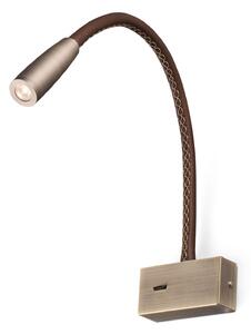 Lampă de perete FARO BARCELONA, Lead, Maro / Rugină, dormitor, Modern