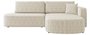 Colțar TrendyNest Infa, Funcția de dormit, Spațiu de depozitare, 252x175x82cm, 111 kg, Picioare: Plastic