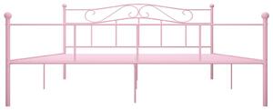 Cadru de pat, roz, 200 x 200 cm, metal