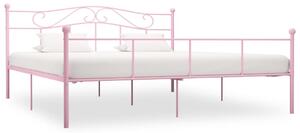 Cadru de pat, roz, 200 x 200 cm, metal