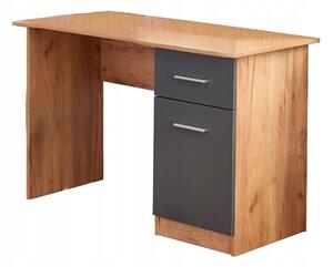 Birou Houston 543, Stejar Wotan, Antracit, PAL laminat, 78x120x55cm, 33 kg