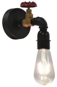 Lampă de perete, aspect de robinet, negru, E 27