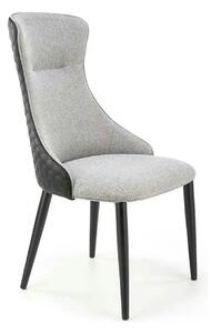 Scaun K434, gri/negru, stofa catifelata/piele ecologica, 53x54x97 cm