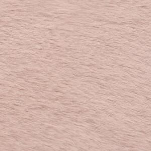 Covor blana artificiala de iepure roz vintage KANIN 120 x 160 cm