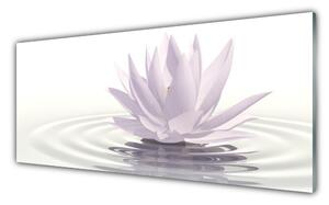Tablou pe sticla Water Flower Art White