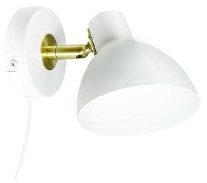 Lampă de perete Dyberg Larsen, Lilje, Alb, Camera de zi, Metal, Design