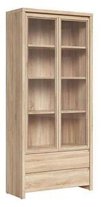 Vitrina KASPIAN, stejar sonoma, PAL, 90x41x201 cm
