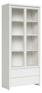 Vitrina KASPIAN, alb, PAL, 90x41x201 cm