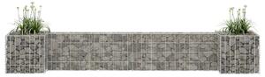 Jardinieră gabion în formă de H, 260 x 40 x 40 cm, sârmă oțel