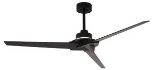 Ventilator de tavan cu LED Brisa Mini negru/lemn, silențios - Mantra Mantra Iluminación, Brisa Mini, reglabil, Negru, Baie, Lemn, Modern