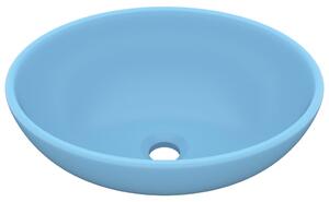 Chiuvetă de lux, albastru mat, 40x33 cm, ceramică, formă ovală