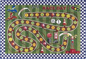 Model Racing Game,Covor Antiderapant pentru Copii, Dimensiunea 133x190 cm, Multicolor Multicolor, Dreptunghi, 133 x 190