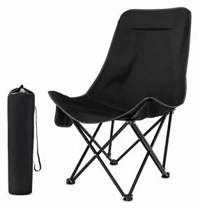 Scaun camping pliabil TERVO, neagra