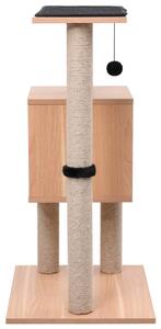 Ansamblu pentru pisici, covoraș din funie de sisal, 82 cm