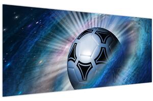 Tablou - Fotbal în spațiu (120x50 cm)