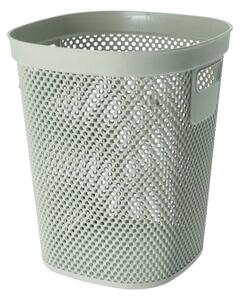 Coș de gunoi 12.5L, din plastic reciclat, model perforat, verde